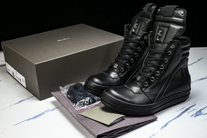 r1ck 0wens x chromhearts shoes