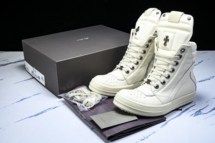 r1ck 0wens x chromhearts shoes