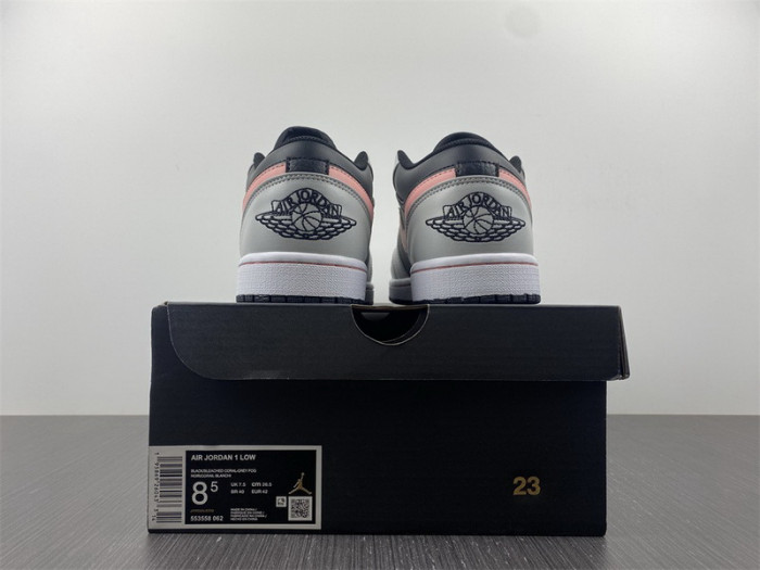 air jordan 1 low white grey black pink 553558-062