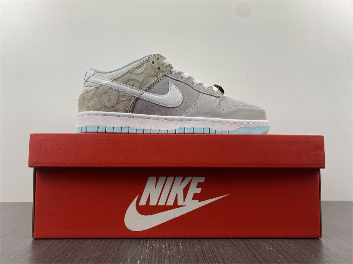 nike dunk low barbershop grey dh7614-500