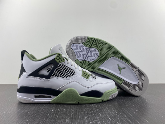 air jordan 4 wmns "oil green" aq9129-103