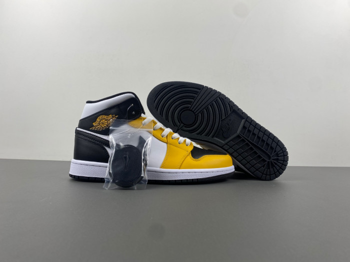 air jordan 1 mid "yellow ochre/black" dq8426-701