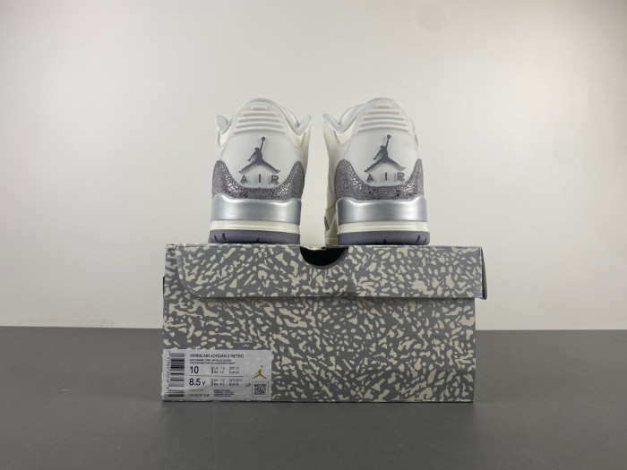 Air Jordan 3 “Sail/Metallic Silver” CK9246-100