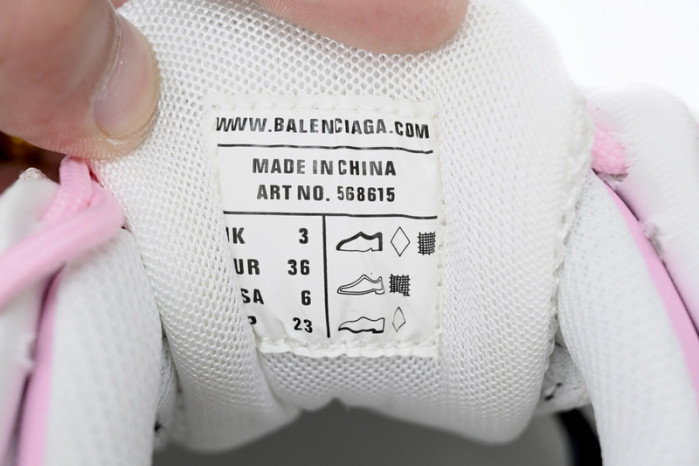 belanciaga Track 2 Sneaker Pink White 568615 W3AE2 5291