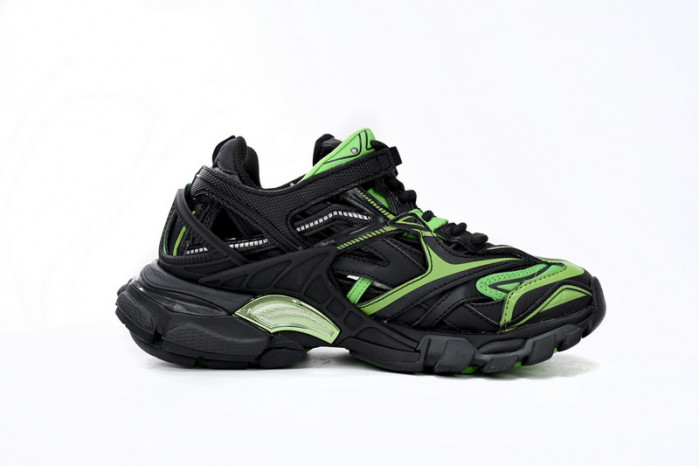 belanciaga Track 2 Sneaker Black Green 568614 W2GN3 1086