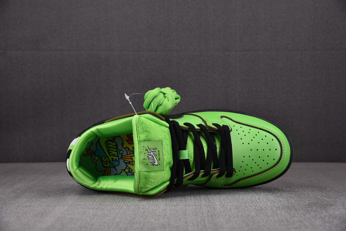 the powerpuff girls x nike sb dunk low “buttercup” fz8319-300