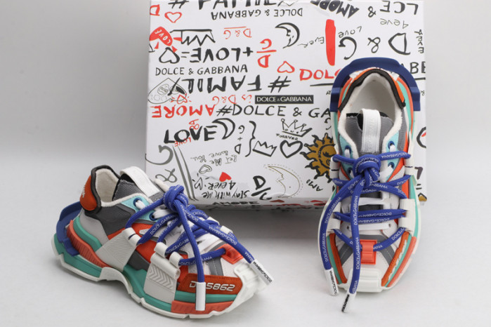 mixed-material space sneakers