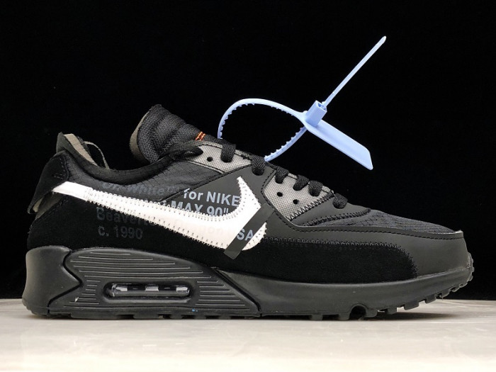 off white nike air max 90 black aa7293-001