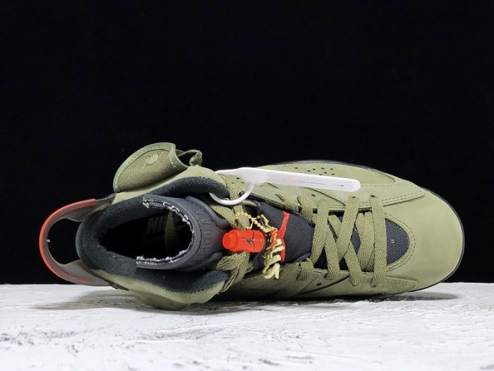 travis scott air jordan 6 medium olive cn1084-200