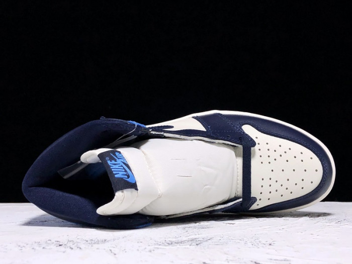 air jordan 1 retro high og "obsidian/university blue 555088-140