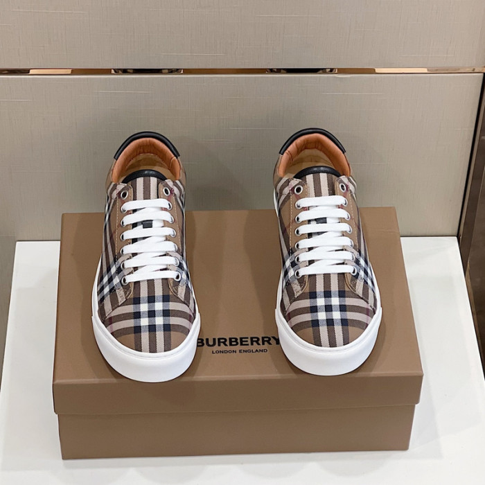 B**rry vintage check cotton sneakers