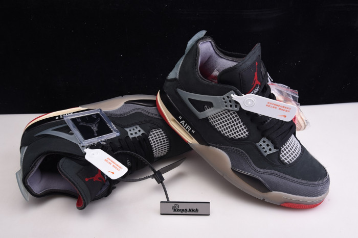 off white x air jordan 4 “bred” cv9388 001