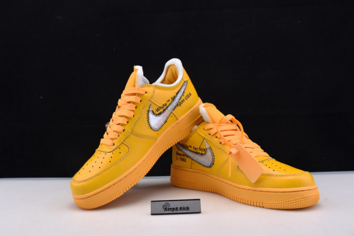 off-white nike air force 1 yellow university gold dd1876-700