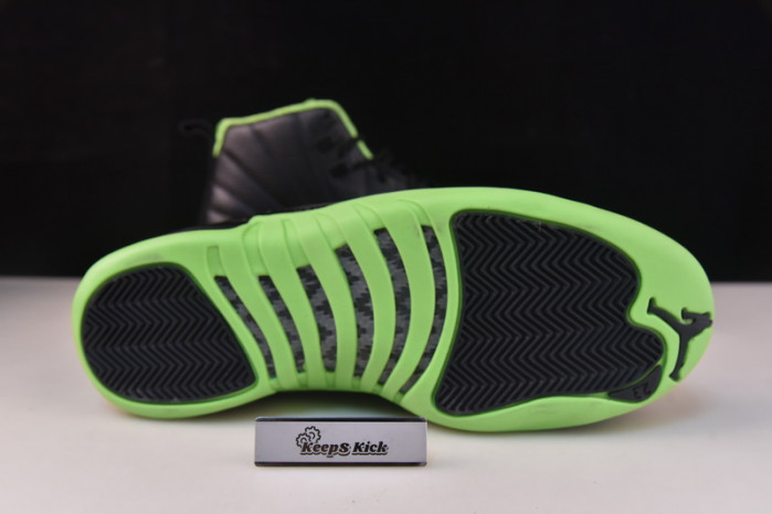 air jordan 12 black neon green