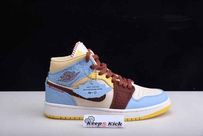 Ma*s*n chateau x air jordan 1 mid fearless multi - cu2803-200