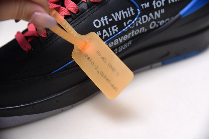 off white air jordan 2 black blue dj4375-004