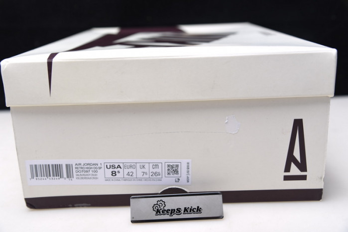 a ma maniere x nike air jordan 1 high og sail burgundy crush do7097-100