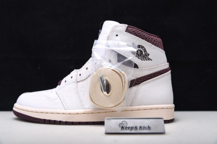 a ma maniere x nike air jordan 1 high og sail burgundy crush do7097-100