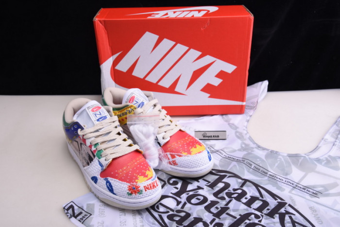 nike dunk low city market da6125-900